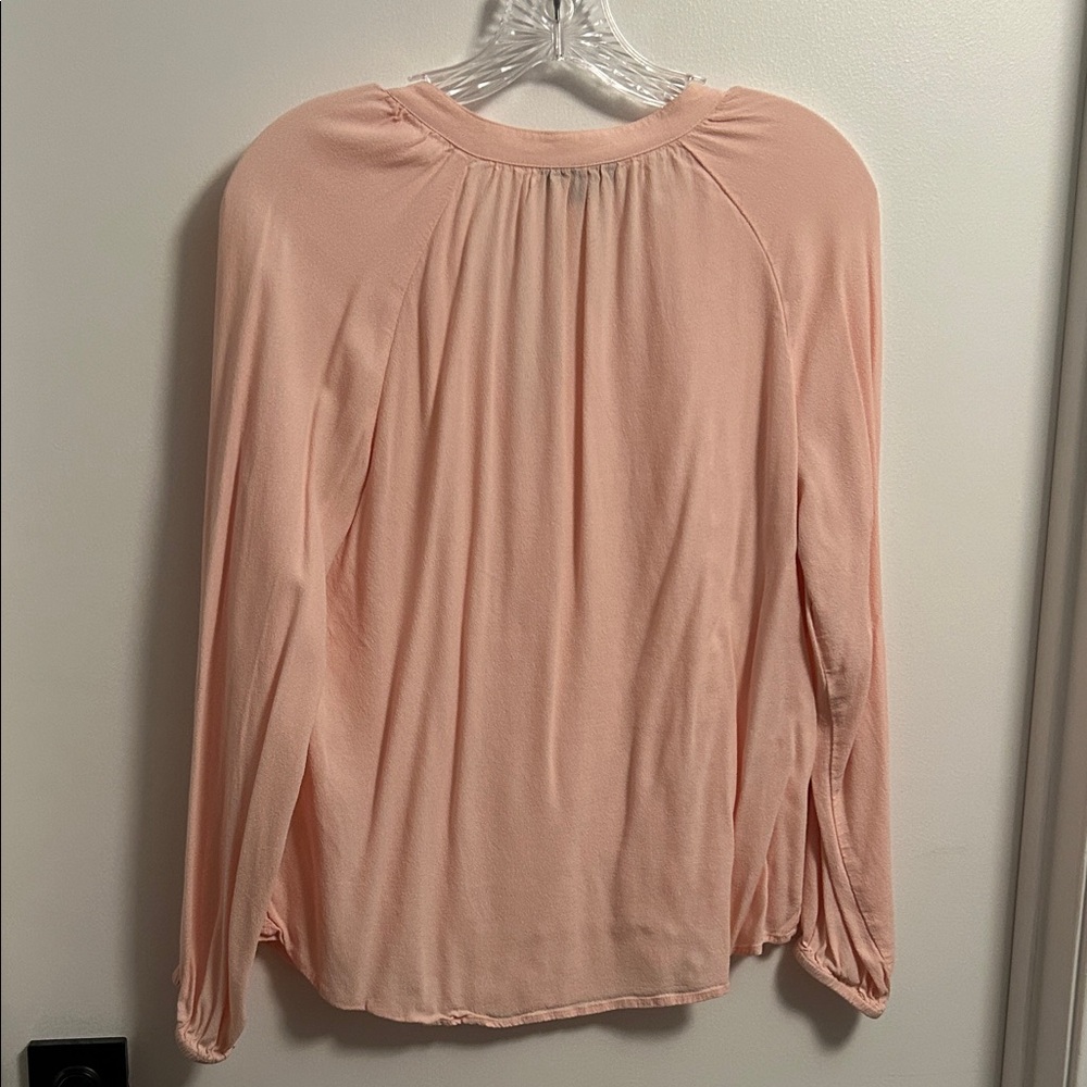 J. Crew Light Pink Crepe Button-Front Blouse - Picture 3 of 3